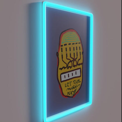 Let The Music Play Rgb Led Neon Sign Wall Aesthetic Neon Sign