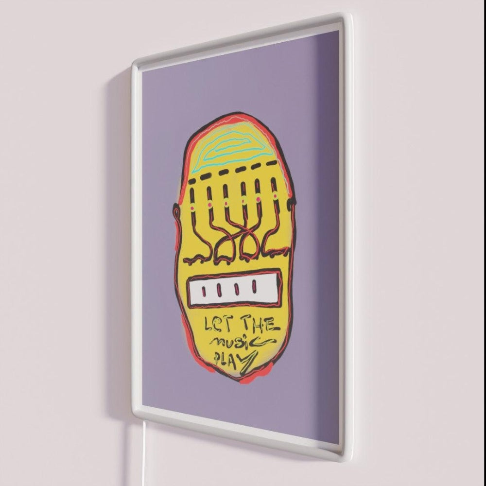 Let The Music Play Rgb Led Neon Sign Wall Aesthetic Neon Sign