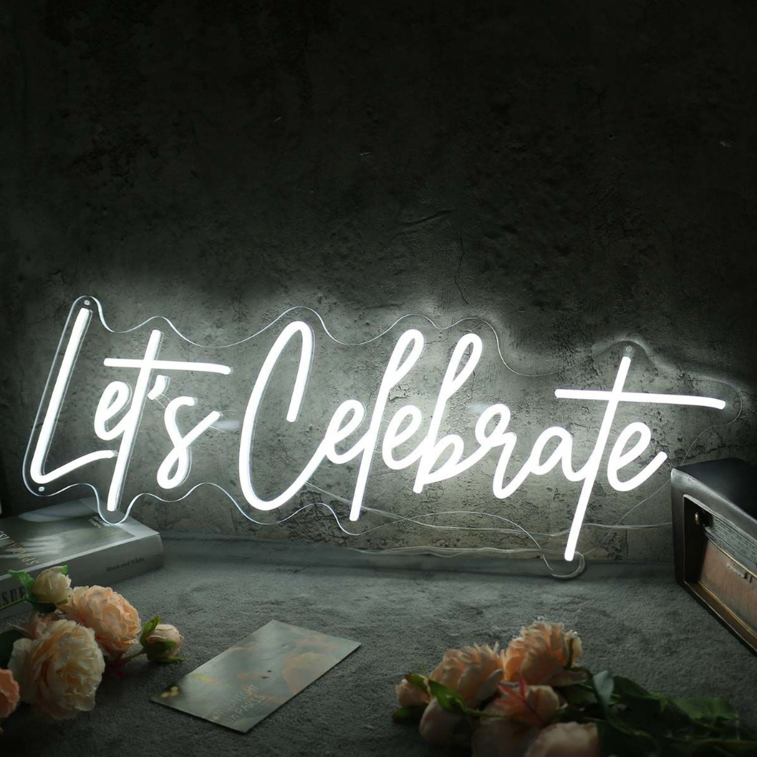 Let Us Celebrate White Neon Sign | Shineneon