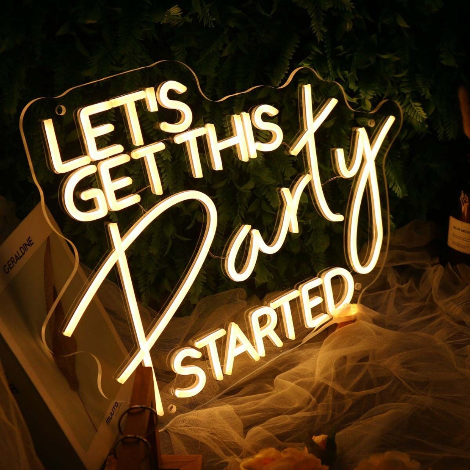 Let Us Get This Party Started Yelow Neon Sign | Shineneon
