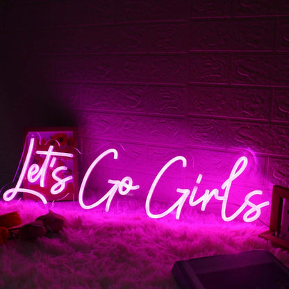 Let Us Go Girls Pink Led Neon Sign For Fun And Playful Spaces | Shineneon