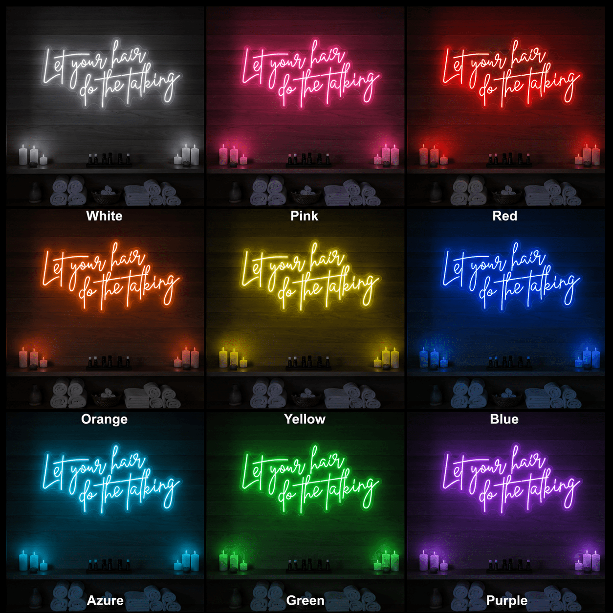 Let Your Hair Do The Talking LED Neon Sign - Shineneon