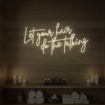 Let Your Hair Do The Talking LED Neon Sign Wall Neon Sign - 01 Original Product Image
