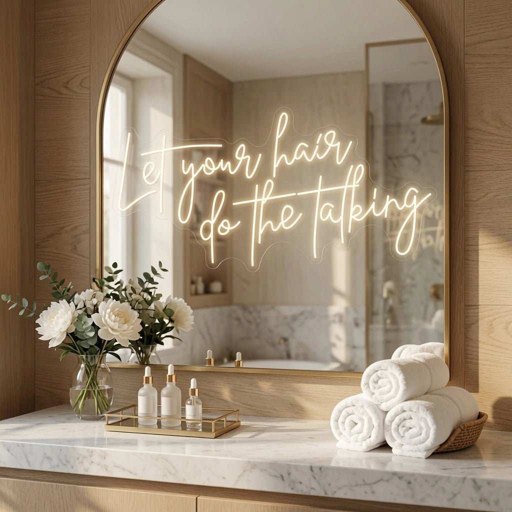 Let Your Hair Do The Talking LED Neon Sign Wall Neon Sign - 02 High-Converting Product Image