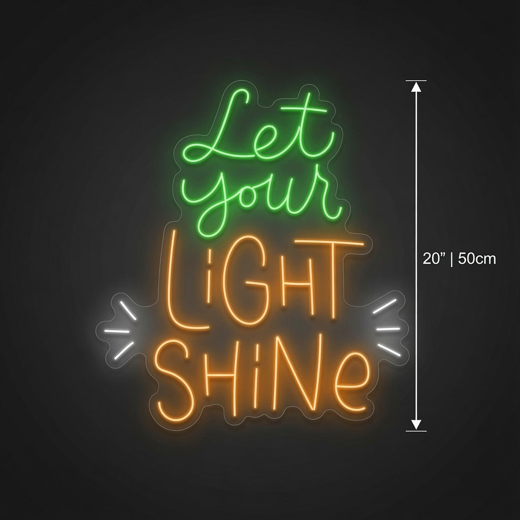 Let Your Light Shine LED Neon Sign Wall Neon Sign - 04 Size Image