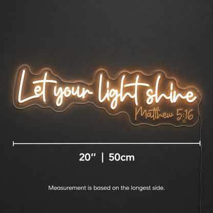 Let Your Shine Wall Decor LED Neon Sign - 04 Size Image