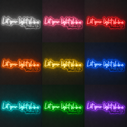 Let Your Shine Wall Decor LED Neon Sign - 05 Color Grid