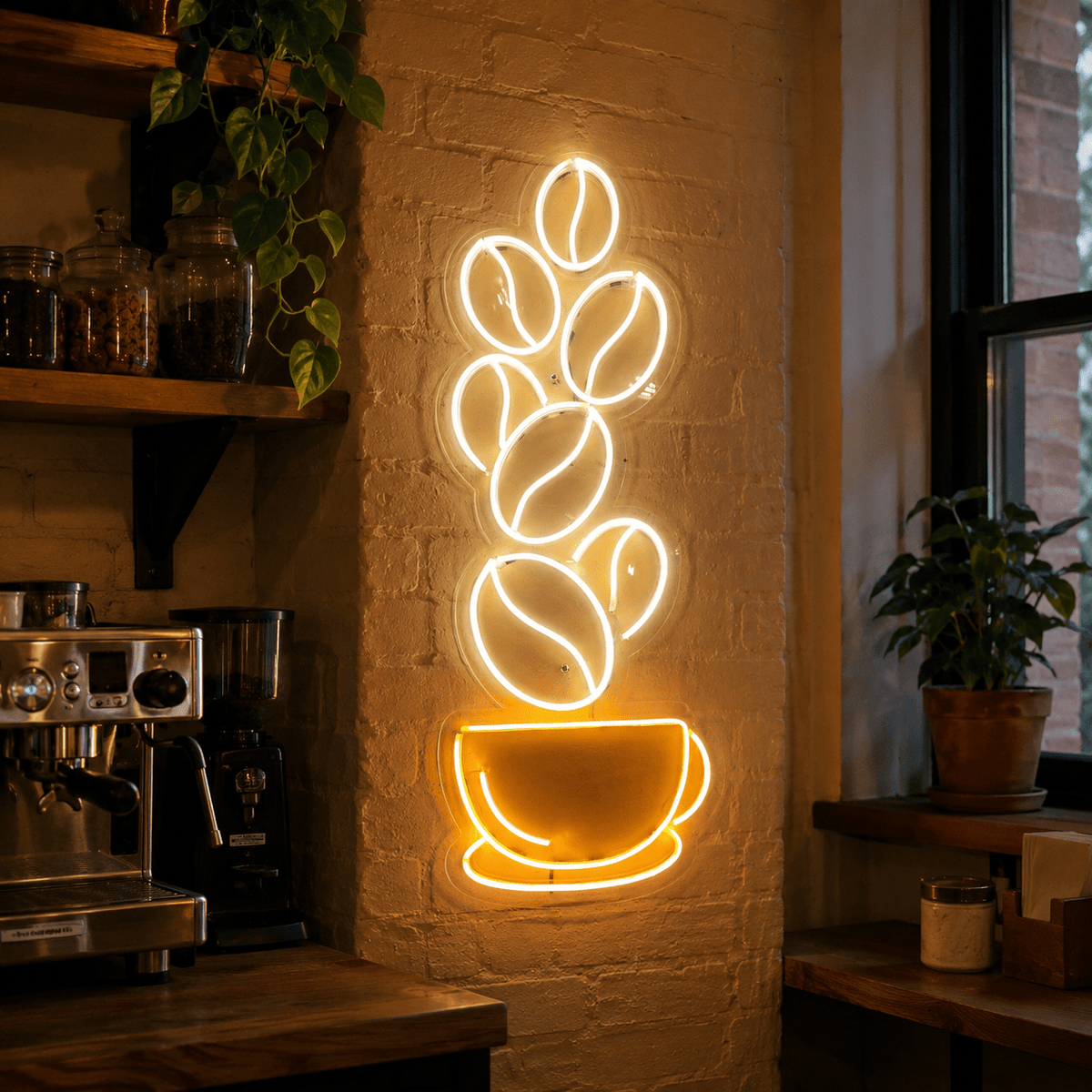 Letrero Granos De Caf Realizados LED Neon Sign - Shineneon