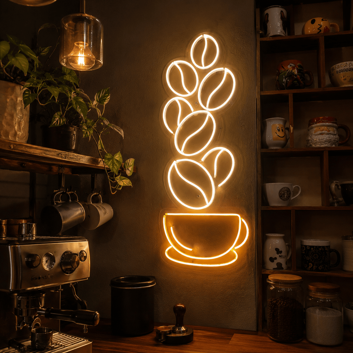 Letrero Granos De Caf Realizados LED Neon Sign - Shineneon