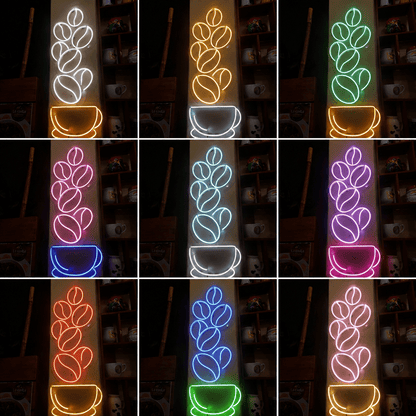 Letrero Granos De Caf Realizados LED Neon Sign - Shineneon