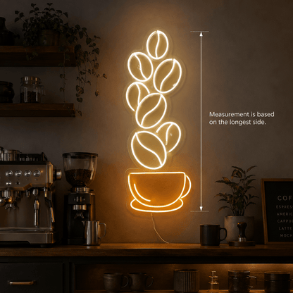 Letrero Granos De Caf Realizados LED Neon Sign - Shineneon