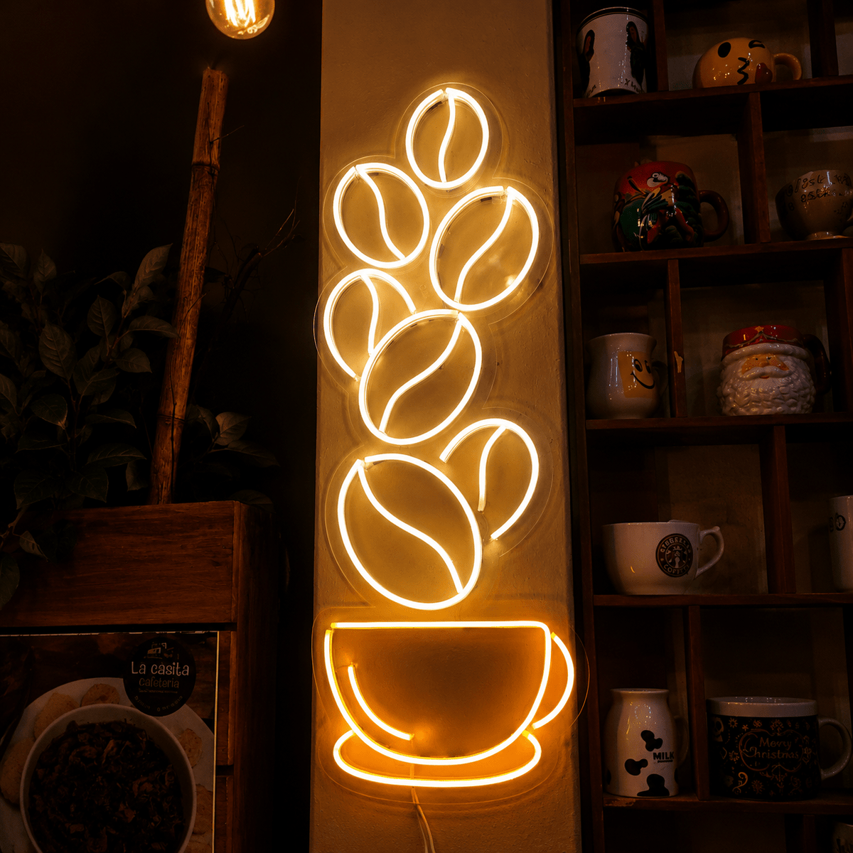 Letrero Granos De Caf Realizados LED Neon Sign - Shineneon