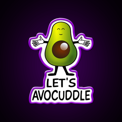 Lets Avocuddle Taco Led Neon Sign Mexican Food Sign Rgb Color - Shineneon