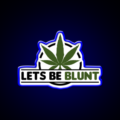 Lets Be Blunt Hemp Inspired Green Leaf Led Neon Sign Rgb Color - LED neon sign view 5