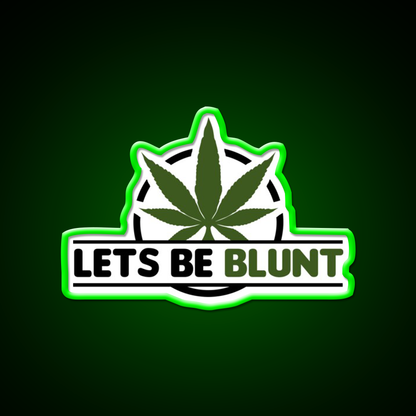 Lets Be Blunt Hemp Inspired Green Leaf Led Neon Sign Rgb Color - LED neon sign view 8