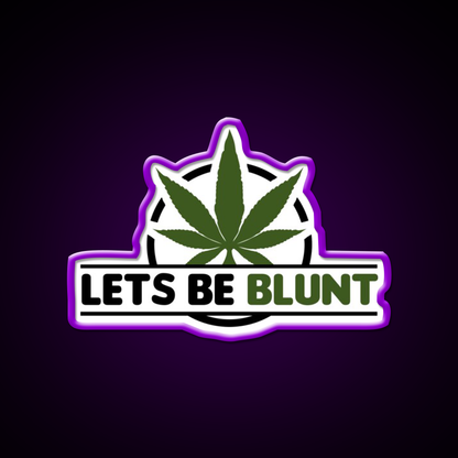 Lets Be Blunt Hemp Inspired Green Leaf Led Neon Sign Rgb Color - LED neon sign view 9