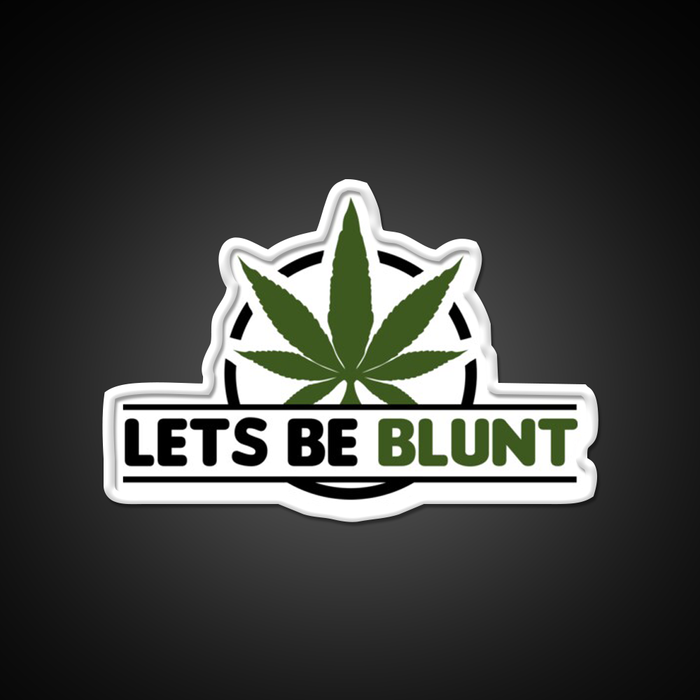 Lets Be Blunt Hemp Inspired Green Leaf Led Neon Sign Rgb Color - LED neon sign view 11