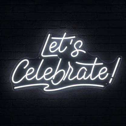 Lets Celebrate LED Neon Sign high-converting product image