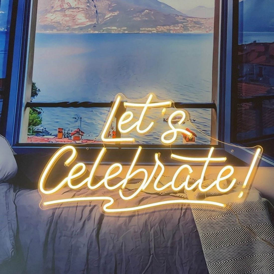 Lets Celebrate Led Sign Business Neon Signs - Shineneon