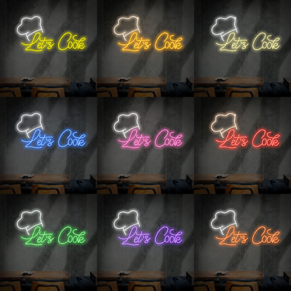 Let's Cook LED Neon Sign - 05 Color Grid