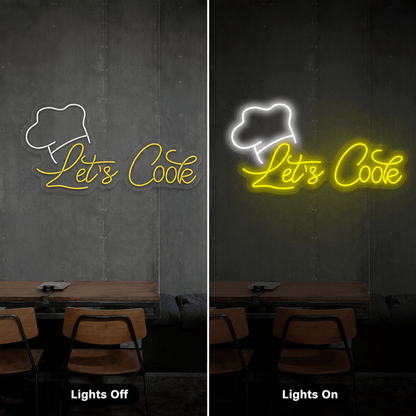Let's Cook LED Neon Sign - Shineneon