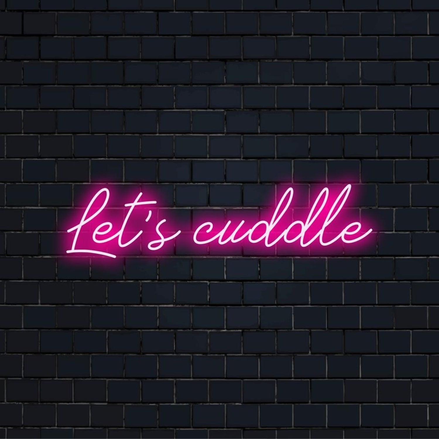 Lets Cuddle Pink-Lavender Glow Led Neon Sign For Romantic Bedroom | Shineneon