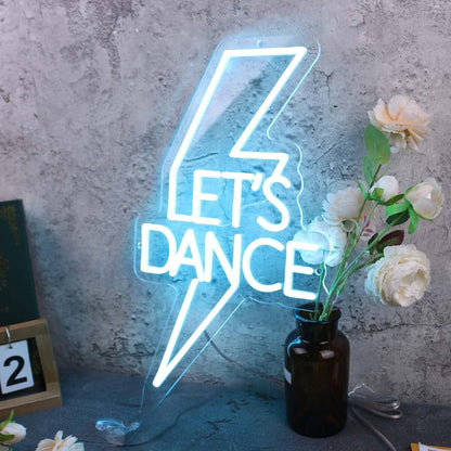 Lets Dance Blue Led Neon Sign - Shineneon