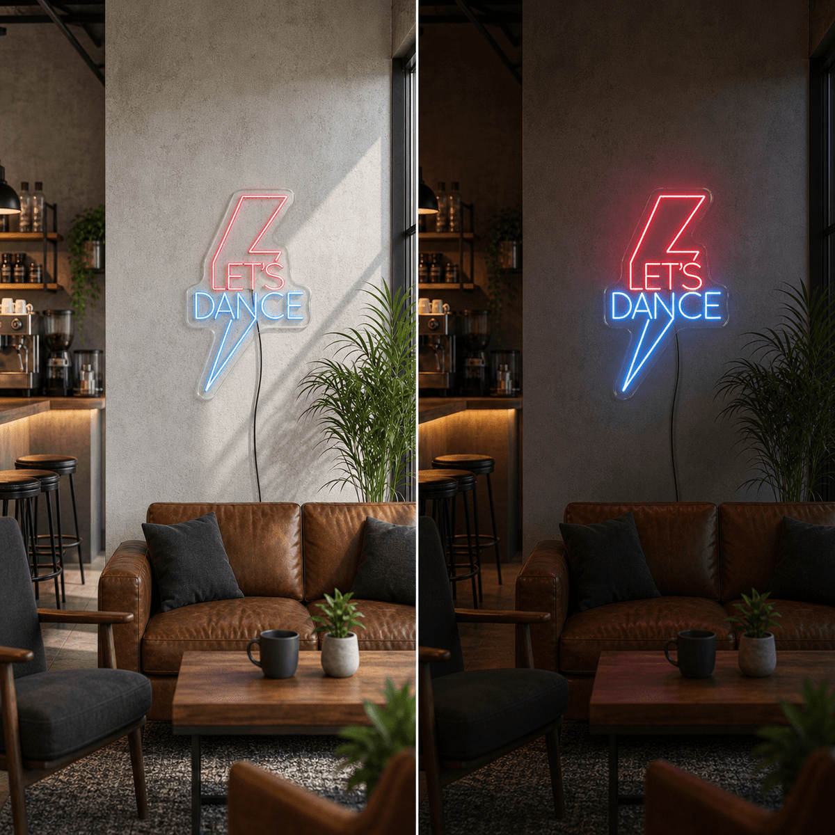 Lets Dance Coffee Bar Wall Art LED Neon Sign Wall Neon Sign - Shineneon