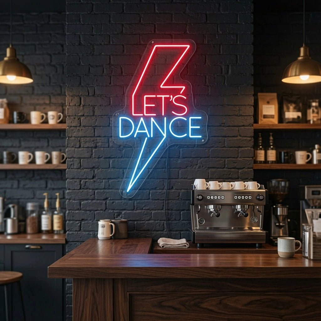 Lets Dance Coffee Bar Wall Art LED Neon Sign Wall Neon Sign - Shineneon