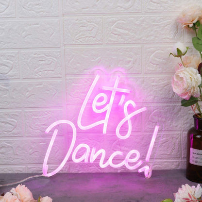 Lets Dance Pink Led Neon Sign - Shineneon