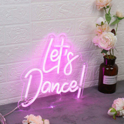 Lets Dance Pink Led Neon Sign - Shineneon