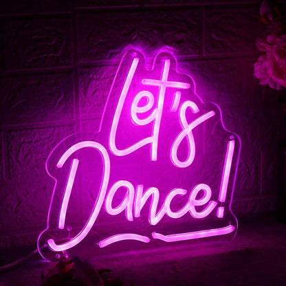 Lets Dance Pink Led Neon Sign - Shineneon