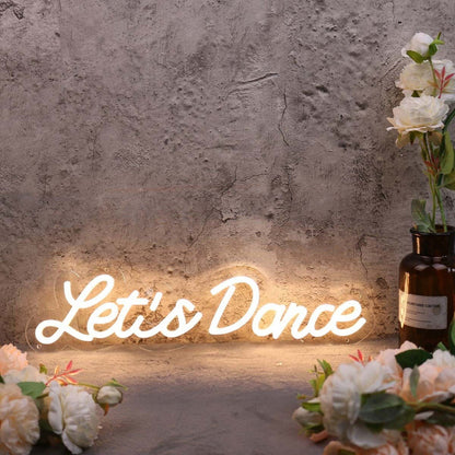 Lets Dance Yellow Custom Led Neon Sign - Shineneon