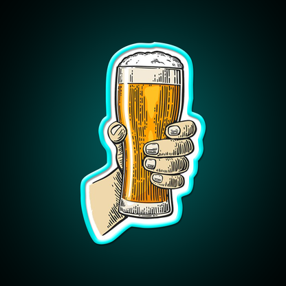 Lets Drink Man Cave Bar Led Neon Sign Rgb Color - Size and dimension reference