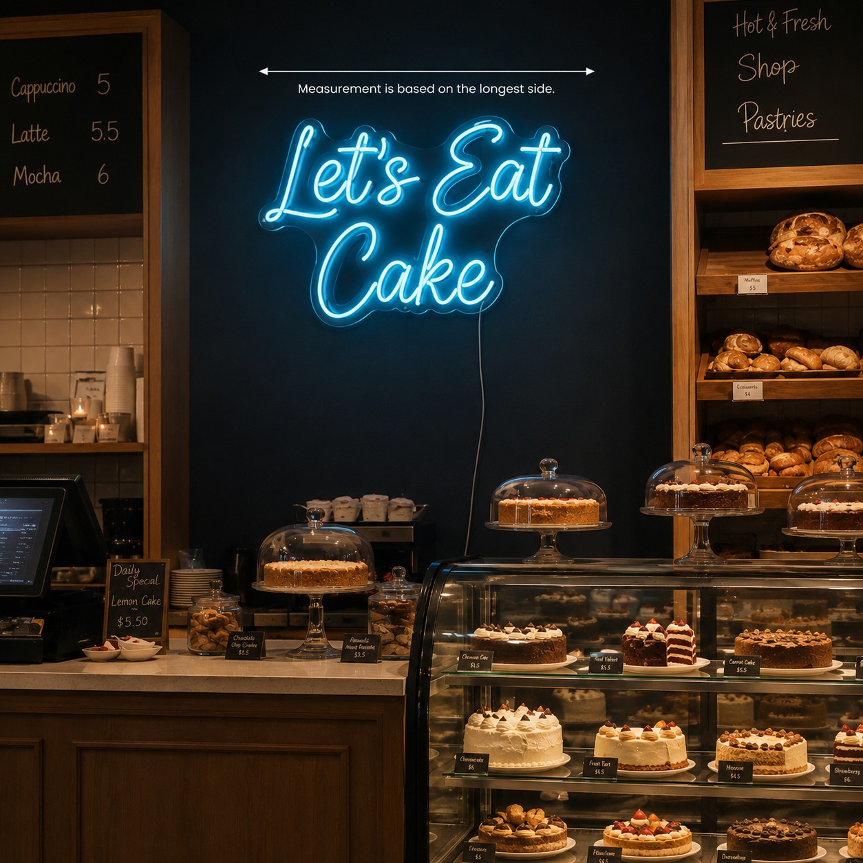 Let's Eat Cake LED Neon Sign - 04 Size Image