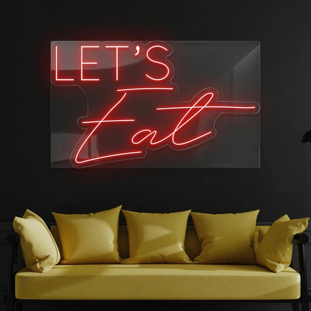 Let's Eat LED Neon Sign - 01 Original Product Image