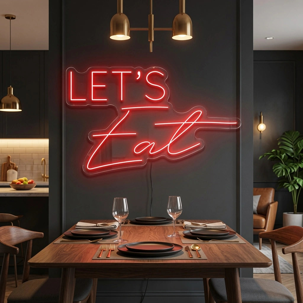 Let's Eat LED Neon Sign - 02 High-Converting Product Image