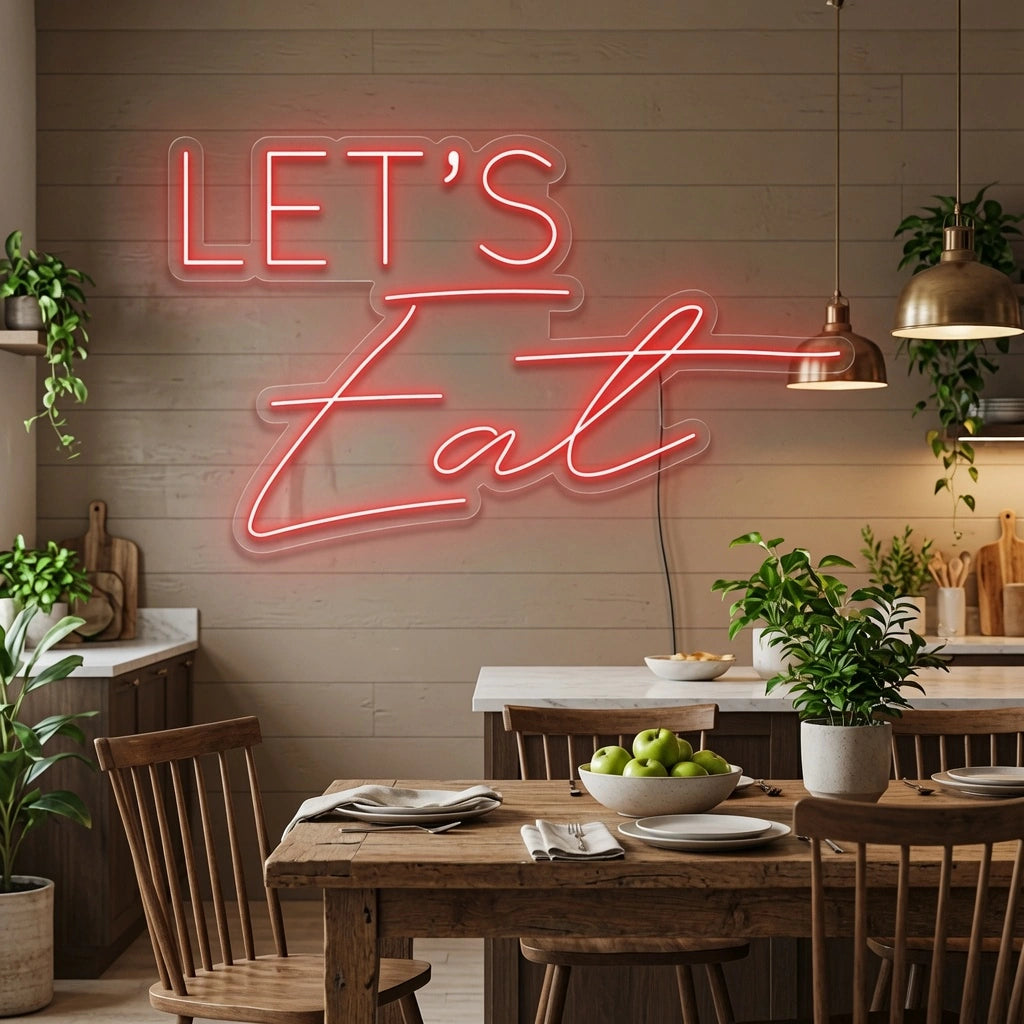 Let's Eat LED Neon Sign - 03 Real Lifestyle Scene