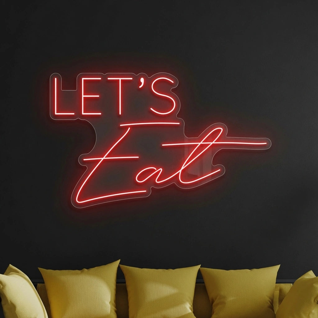 Let's Eat LED Neon Sign - 04 Size Image