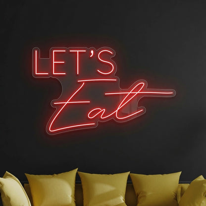 Let's Eat LED Neon Sign - 04 Size Image