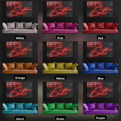 Let's Eat LED Neon Sign - 05 Color Grid