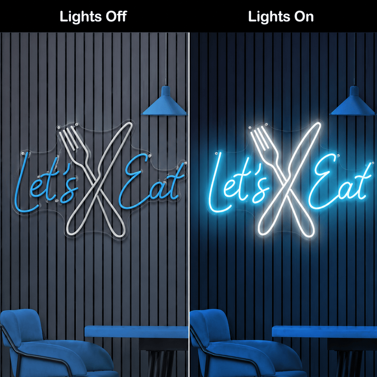 Let's Eat LED Neon Sign Home Wall Art - Shineneon