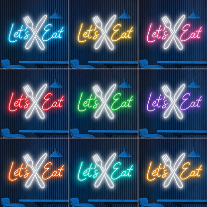 Let's Eat LED Neon Sign Home Wall Art - Shineneon