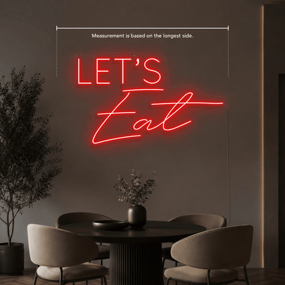 Let's Eat LED Neon Sign Wall Neon Sign - Shineneon
