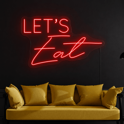 Let's Eat LED Neon Sign Wall Neon Sign - Shineneon