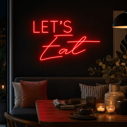 Let's Eat LED Neon Sign Wall Neon Sign - Shineneon