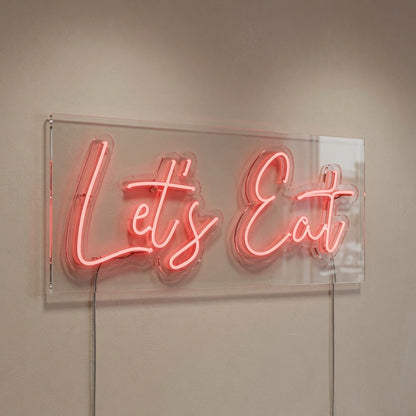 Let's Eat Wall Decor LED Neon Sign - 04 Size Image