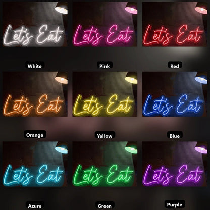 Let's Eat Wall Decor LED Neon Sign - Shineneon