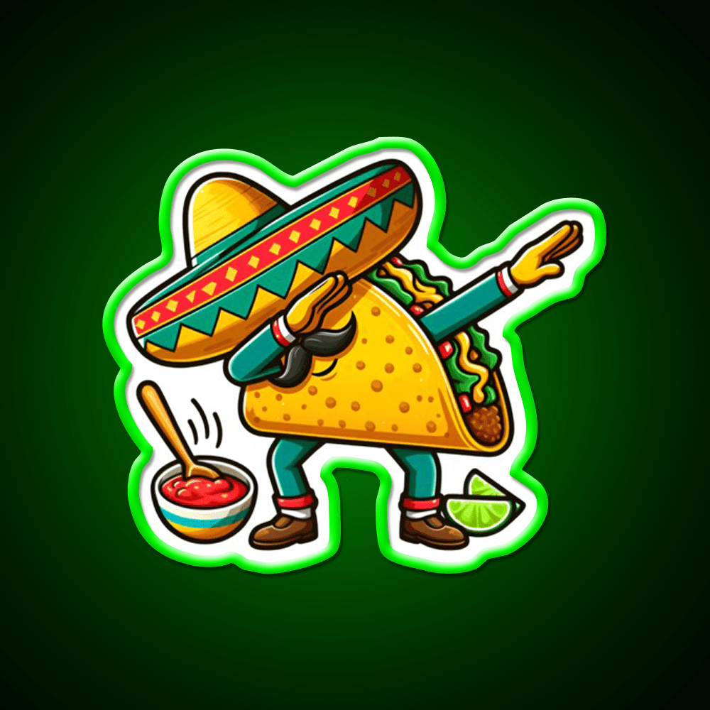 Lets Fiesta Mexican Taco De Mayo Taco Led Neon Sign Food Neon Sign Rgb Color - Shineneon