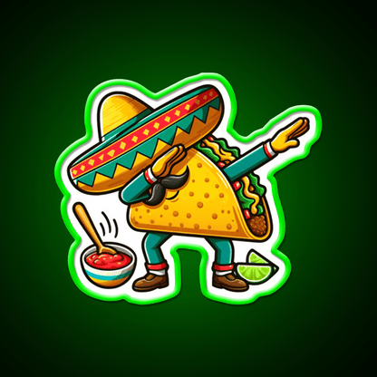 Lets Fiesta Mexican Taco De Mayo Taco Led Neon Sign Food Neon Sign Rgb Color - Shineneon
